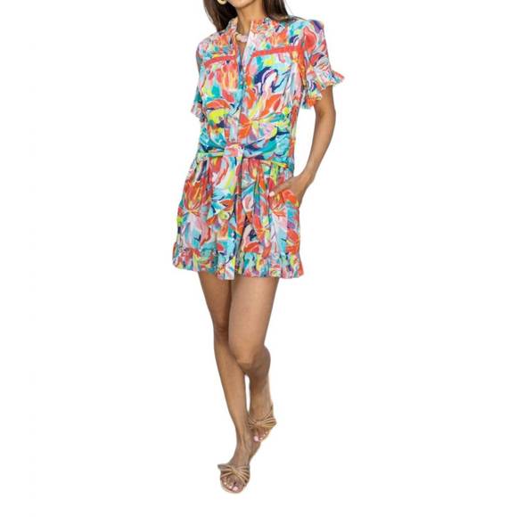 NEW ALLISON NEW YORK roxy dress in bold floral - Picture 1 of 4